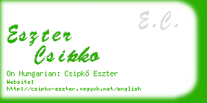eszter csipko business card